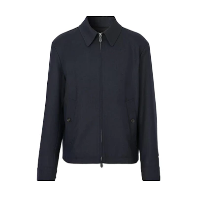 Burberry FW22 Solid Color Long Sleeve Jacket Navy Blue - 80606111