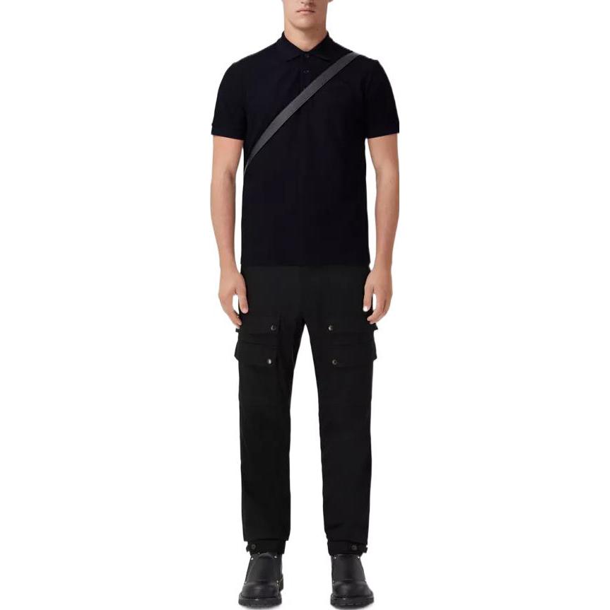 Burberry FW22 Solid Color Oak Leaf Embroidered Polo Shirt Men Blue 80651801 圖 3