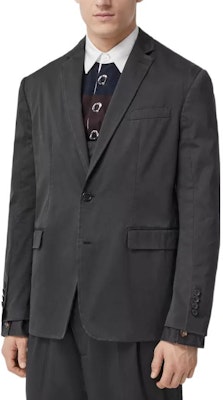 Burberry FW22 Solid Color Single-Breasted Blazer Dark Gray 80610671 Shop Burberry FW22 Solid Color Single-Breasted Blazer Dark Gray 80610671