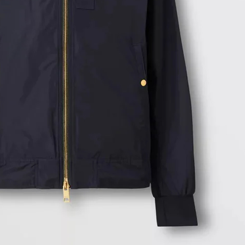 Purchase Burberry FW22 Solid Logo Collar Bomber Jacket Navy Blue  Fashion. 80616501