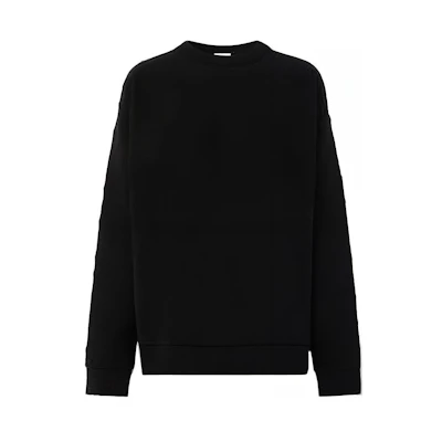 Burberry FW22 Solid Logo Crewneck Sweatshirt Black. 80509411-BK