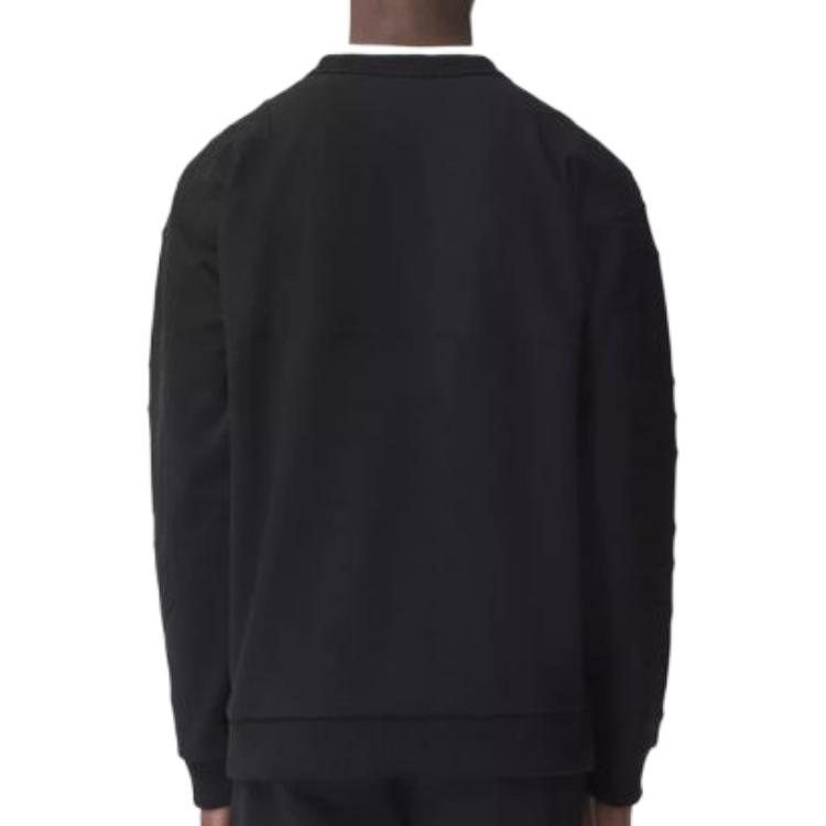 Purchase Burberry FW22 純色標誌圓領衫 黑色 長袖上衣。 80509411-BK