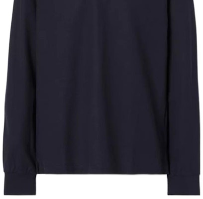 Burberry FW22 Solid Logo Embroidered Long Sleeve Polo Shirt Men Navy Blue 80602891 Sizing Burberry FW22 Solid Logo Embroidered Long Sleeve Polo Shirt Men Navy Blue 80602891
