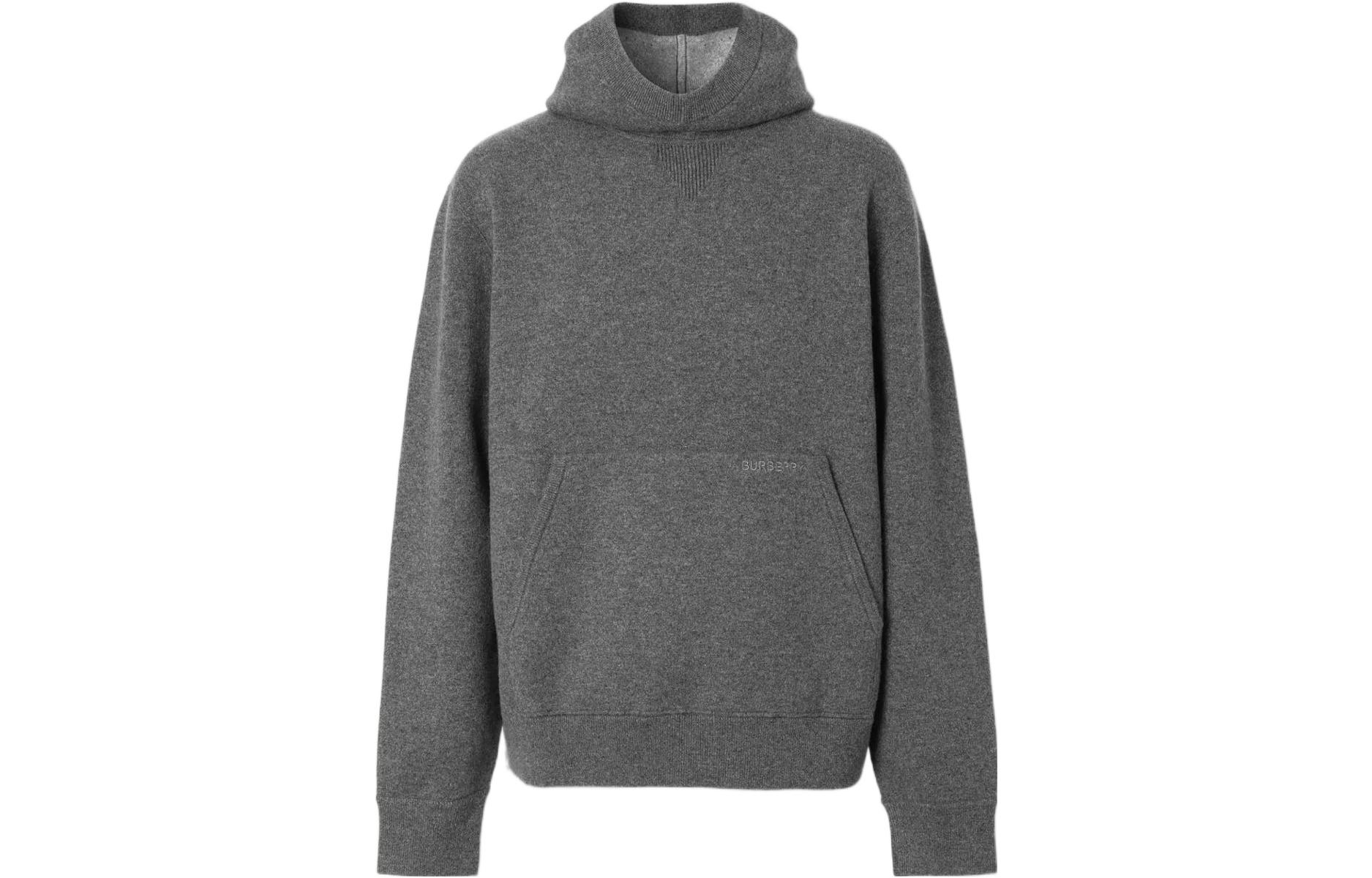 Burberry FW22 Solid Logo Embroidered Sweatshirt Grey 80587971