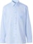 Buy 버버리 FW22 솔리드 로고 포인티드 칼라 긴팔 셔츠 블루 80618591