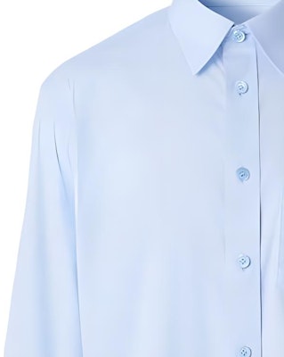 버버리 FW22 솔리드 로고 포인티드 칼라 긴팔 셔츠 블루 80618591 Shop 버버리 FW22 솔리드 로고 포인티드 칼라 긴팔 셔츠 블루 80618591