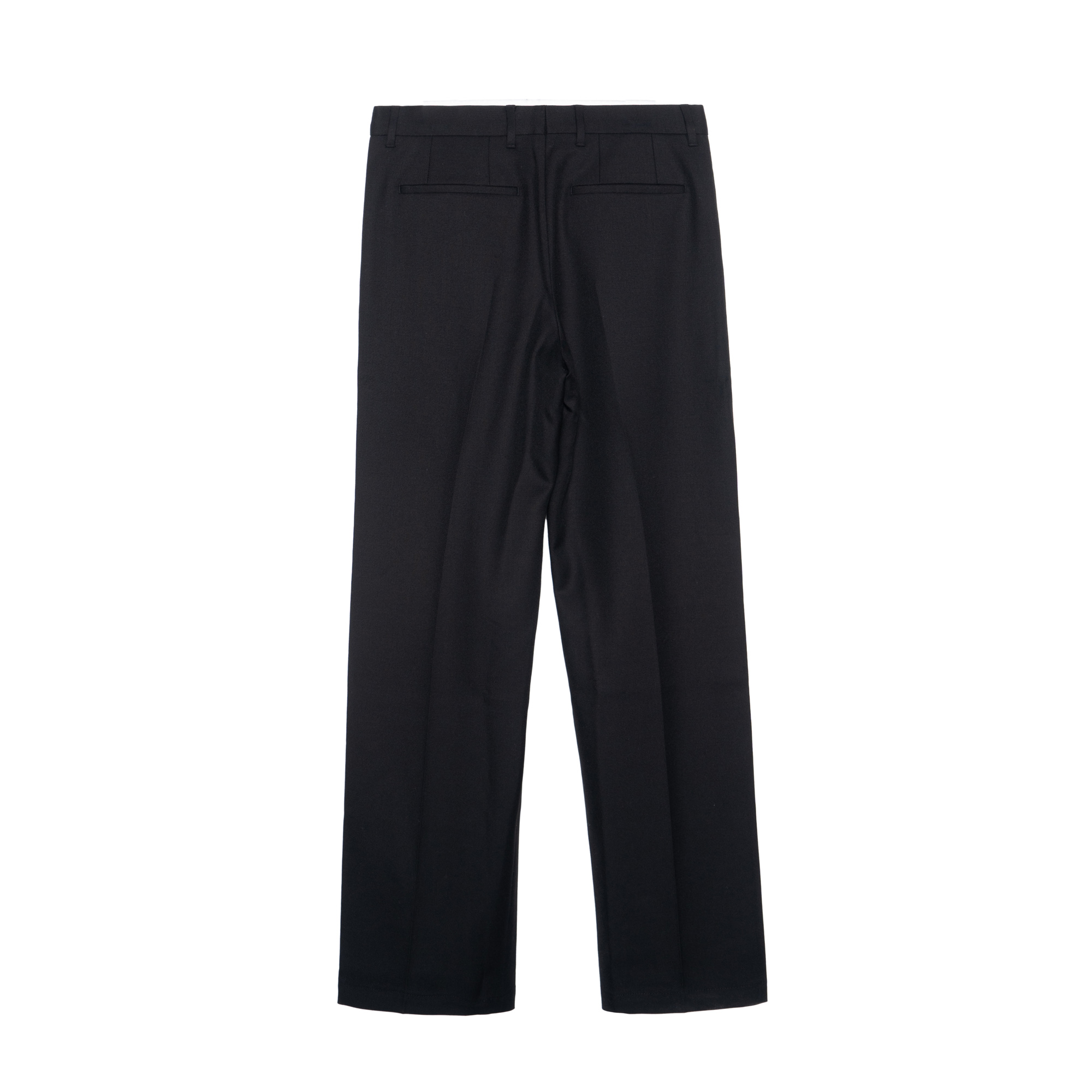 Burberry FW22 Solid Pleated Straight-Leg Wide Casual Pants  Black 80610611 圖 3