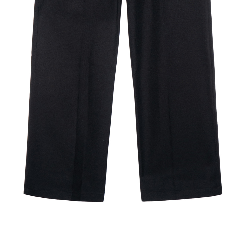 Burberry FW22 Solid Pleated Straight-Leg Wide Casual Pants  Black 80610611 圖 6