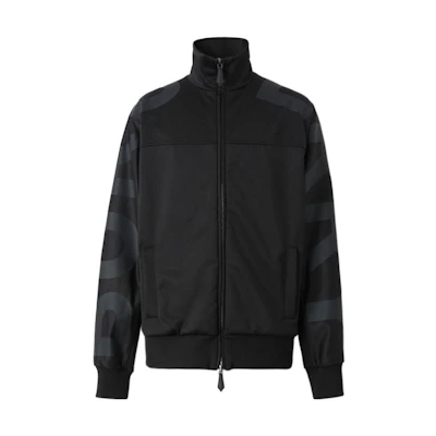 Burberry FW22 Solid Print Zip-Up Jacket Black 80543161