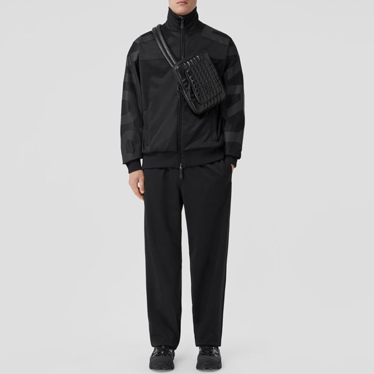 Burberry FW22 Solid Print Zip-Up Jacket  Black 80543161 圖 3