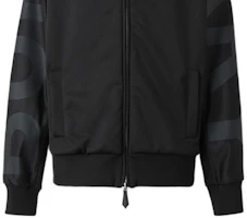 Purchase Burberry FW22 Jaket Hitam Solid Print Zip-Up 80543161