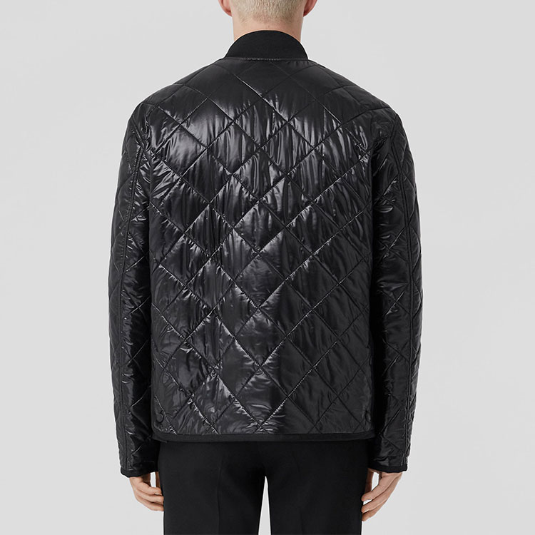 Burberry FW22 Solid Single-Breasted Baseball Collar Jacket Black 80550121 圖 5