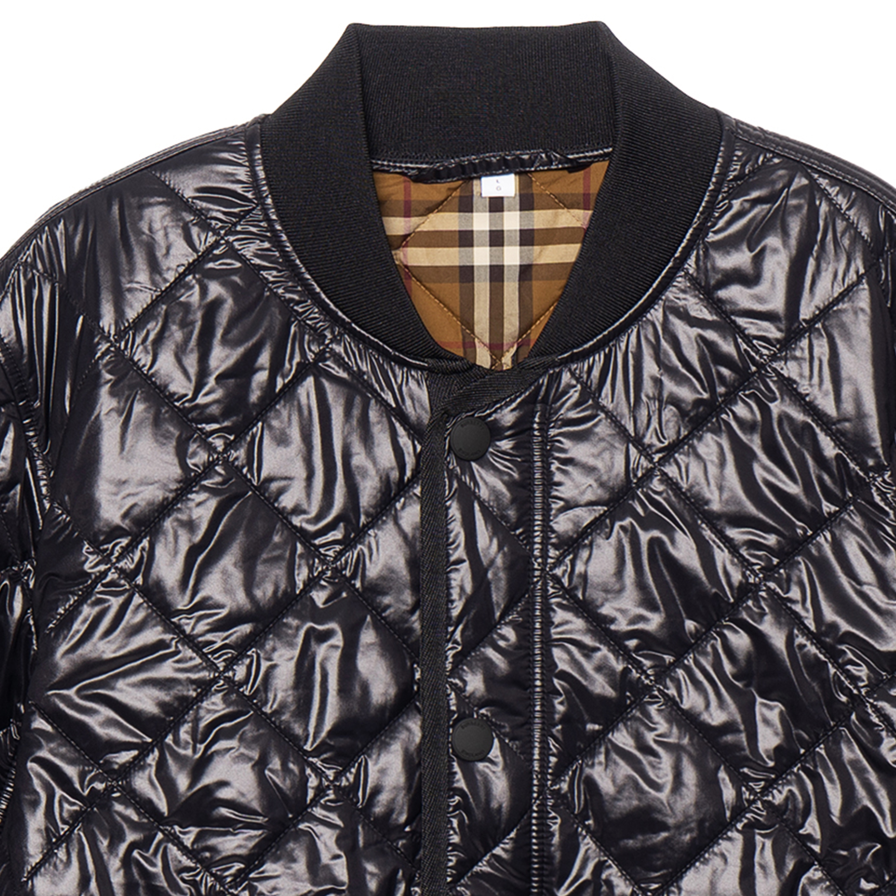 Burberry FW22 Solid Single-Breasted Baseball Collar Jacket Black 80550121 圖 7