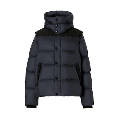 Burberry FW22 Solid Single-Breasted Long-Sleeve Jacket Navy Blue 8059140A1222