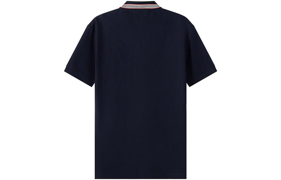 Lookbook 博柏利 秋冬款22 条纹领短袖POLO衫 深蓝色 男士 80562221