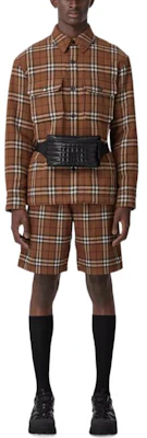 博柏利2022秋冬复古格纹棉混纺长袖衬衫棕色 80573721 Shop 博柏利2022秋冬复古格纹棉混纺长袖衬衫棕色 80573721