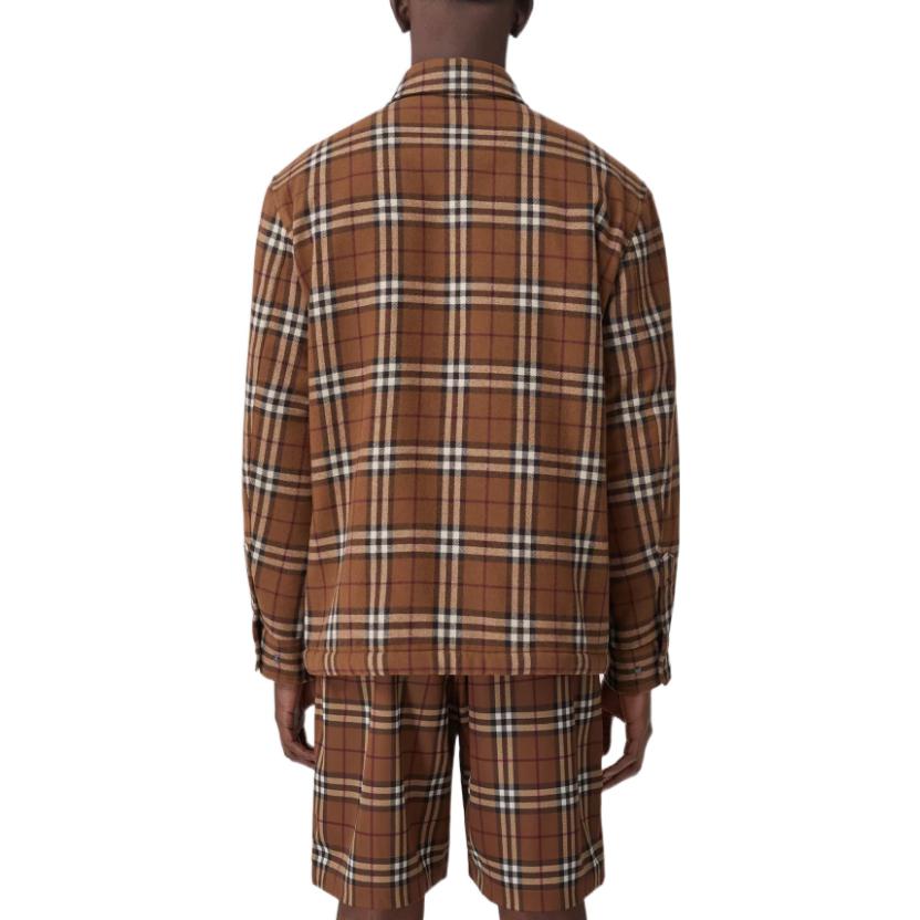 Purchase 博柏利2022秋冬复古格纹棉混纺长袖衬衫棕色 80573721