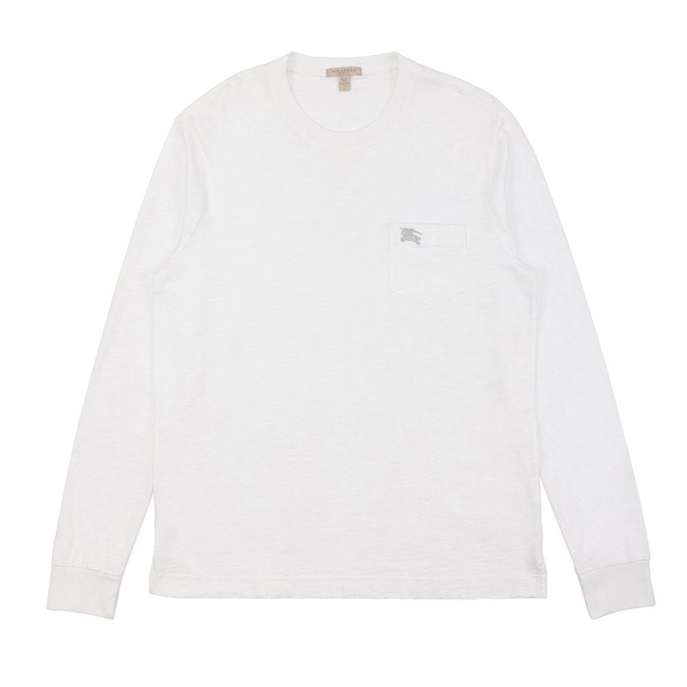 Burberry FW22 White Crewneck Logo Long-Sleeve Sweatshirt 39440431