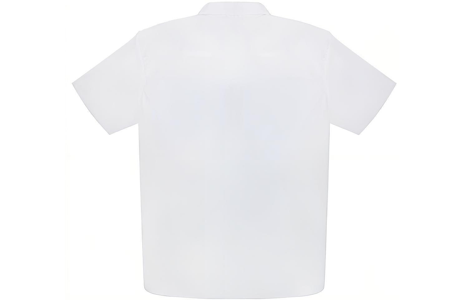 Lookbook 버버리 FW22 남성용 로고 자수 화이트 반팔 셔츠. 80618641