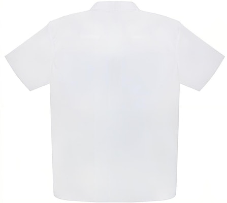 버버리 FW22 남성용 로고 자수 화이트 반팔 셔츠. 80618641 Lookbook 버버리 FW22 남성용 로고 자수 화이트 반팔 셔츠. 80618641