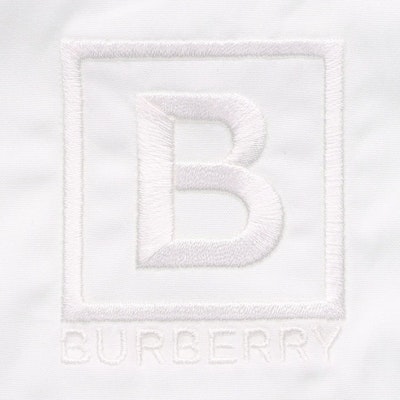 버버리 FW22 남성용 로고 자수 화이트 반팔 셔츠. 80618641 Details for 버버리 FW22 남성용 로고 자수 화이트 반팔 셔츠. 80618641