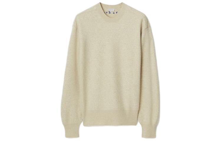 Burberry FW23  Beige Solid Color Crewneck Casual Long Sleeve Sweater 80761071 圖 2