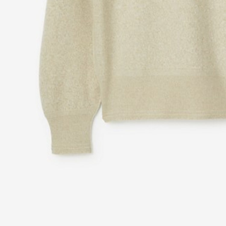 Burberry FW23  Beige Solid Color Crewneck Casual Long Sleeve Sweater 80761071 圖 6