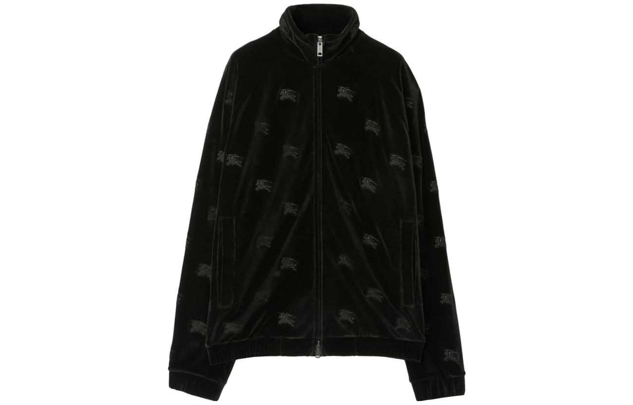 Burberry FW23  Black Casual Jacket with Embroidered Equestrian Logo. 80699981 圖 2