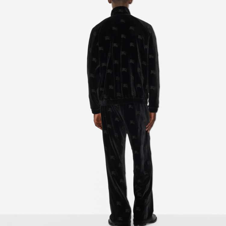 Burberry FW23  Black Casual Jacket with Embroidered Equestrian Logo. 80699981 圖 4