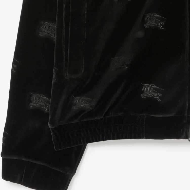 Burberry FW23  Black Casual Jacket with Embroidered Equestrian Logo. 80699981 圖 6
