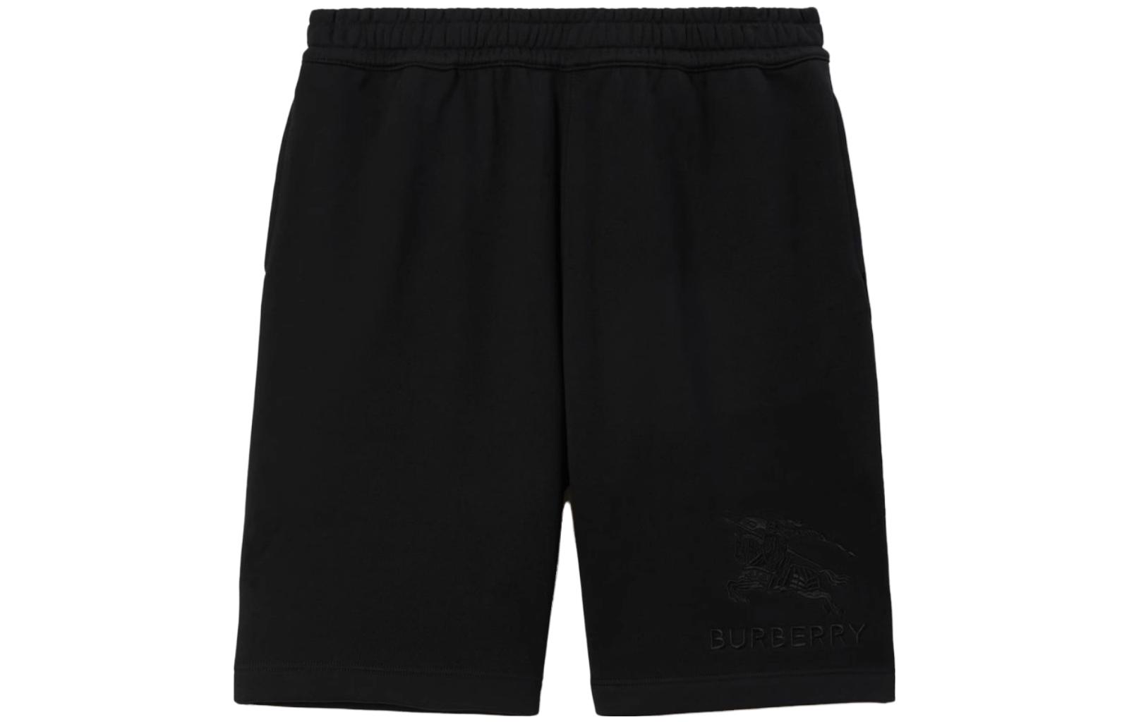 Burberry FW23  Black Casual Shorts with Embroidered Equestrian Logo. 80727481 圖 2