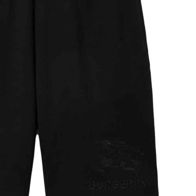 Burberry FW23  Black Casual Shorts with Embroidered Equestrian Logo. 80727481 圖 5