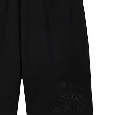 バーバリー FW23 ブラック カジュアルショーツ 刺繍入りエクエストリアンロゴ付き。 80727481 Purchase バーバリー FW23 ブラック カジュアルショーツ 刺繍入りエクエストリアンロゴ付き。 80727481