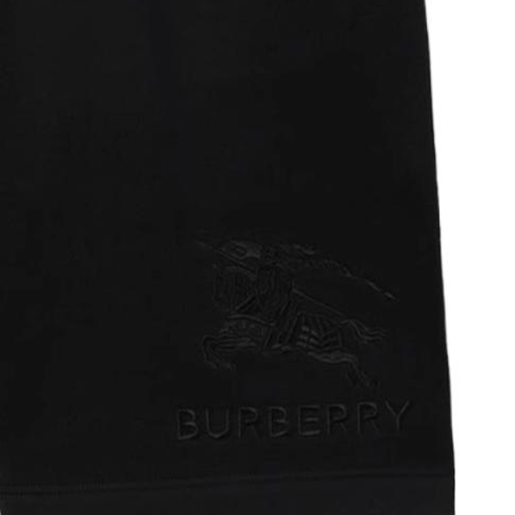 Burberry FW23  Black Casual Shorts with Embroidered Equestrian Logo. 80727481 圖 6
