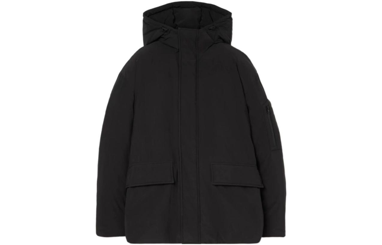 Burberry FW23  Black Hooded Zip-Up Down Jacket 80729291
