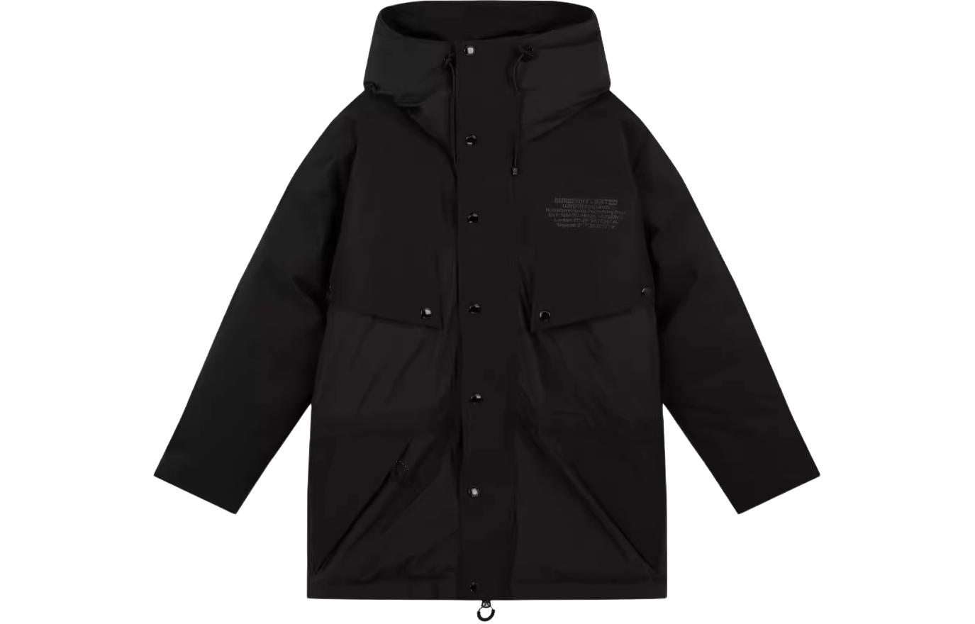 Order Burberry FW23 黑色連帽拉鍊羽絨外套. 80439231