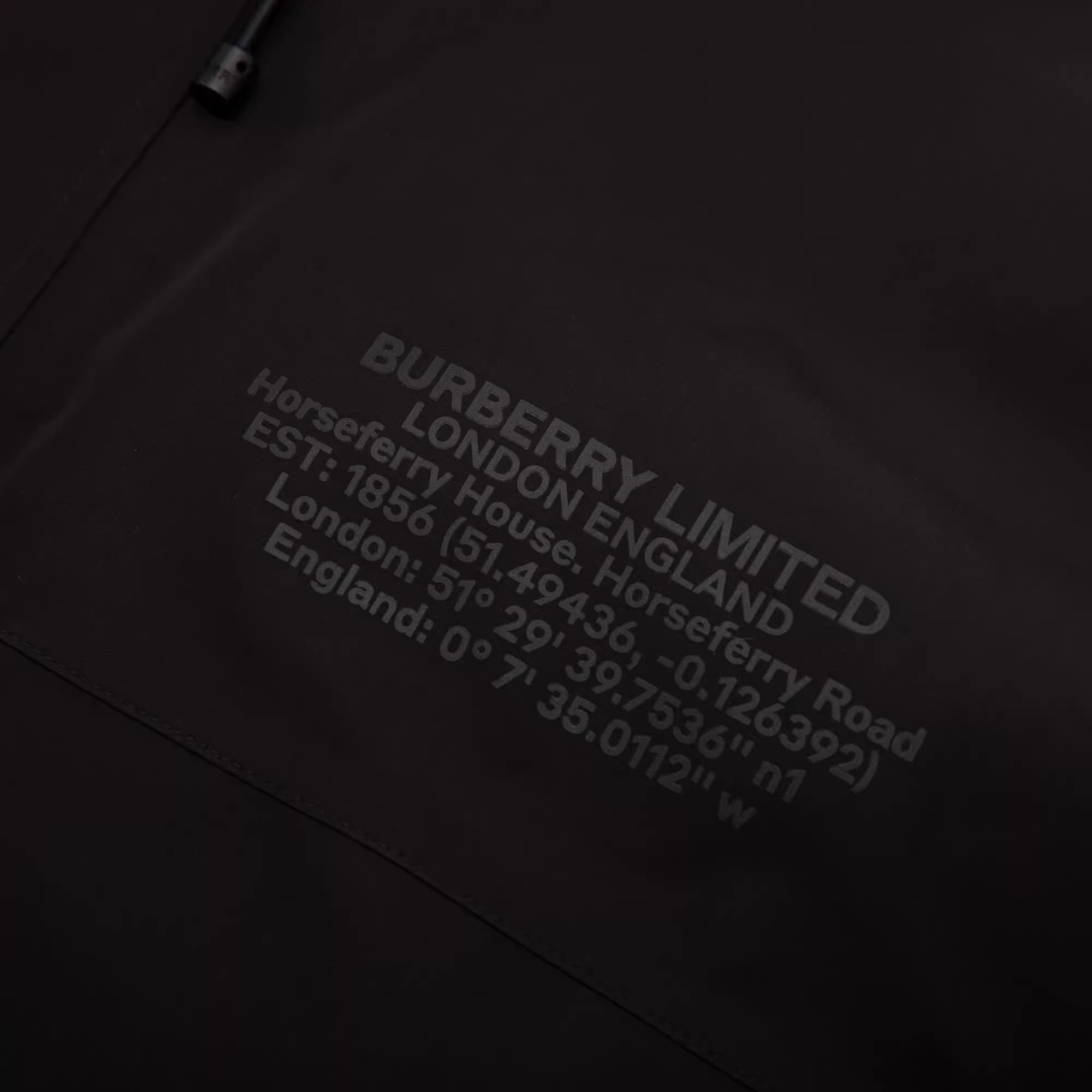 Details for Burberry FW23 黑色連帽拉鍊羽絨外套. 80439231