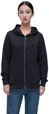 Burberry FW23 Black Hoodie with Letter Embroidery and Drawstring Zip. 80618541 Shop Burberry FW23 Black Hoodie with Letter Embroidery and Drawstring Zip. 80618541