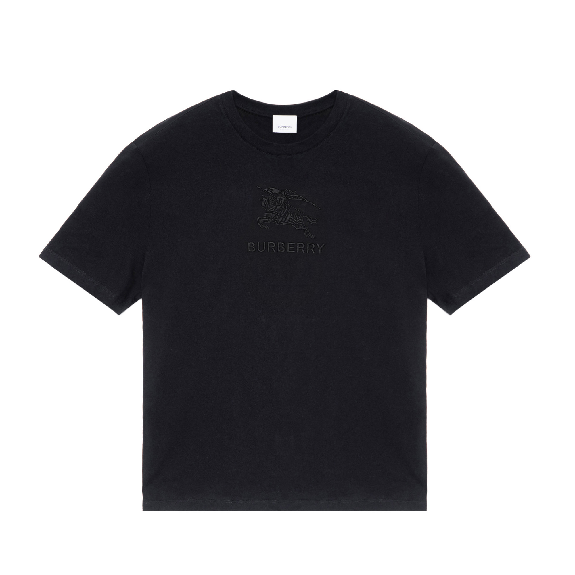 Burberry FW23  Black Letter Print Crew Neck Short Sleeve T-Shirt 80727501 圖 2