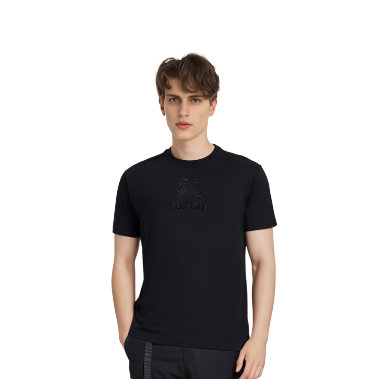 Burberry FW23  Black Letter Print Crew Neck Short Sleeve T-Shirt 80727501 圖 4