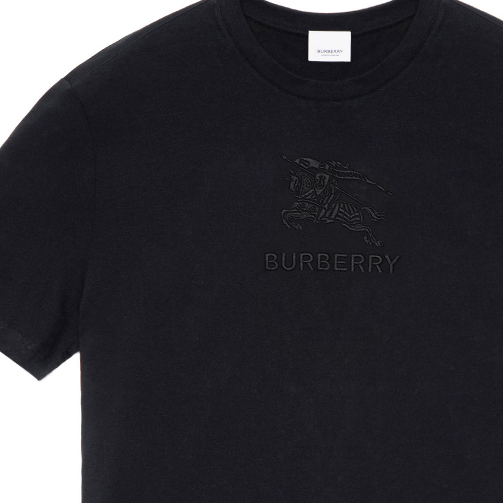 Burberry FW23  Black Letter Print Crew Neck Short Sleeve T-Shirt 80727501 圖 6