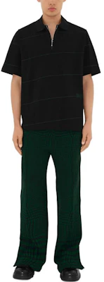 Burberry FW23 Black Logo Embroidered Collared Short Sleeve Polo Shirt 80837181 Shop Burberry FW23 Black Logo Embroidered Collared Short Sleeve Polo Shirt 80837181