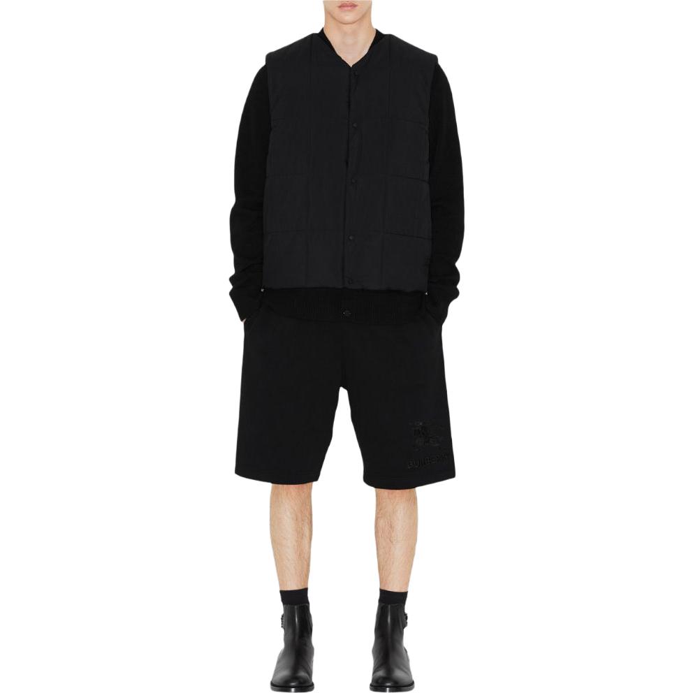 Lookbook バーバリー FW23 ブラック キルティング シングルブレスト カジュアル ベスト. 80742751