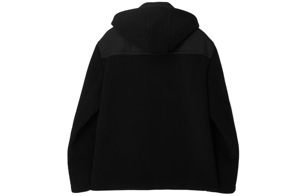 Burberry FW23  Black Solid Color Toggle Hooded Short Coat. 80835361 圖 3