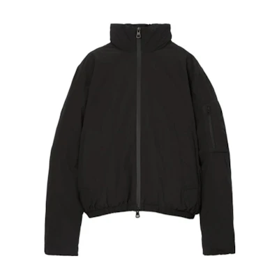 Burberry FW23 Black Solid Color Zip-Up High Collar Casual Jacket. 80713671