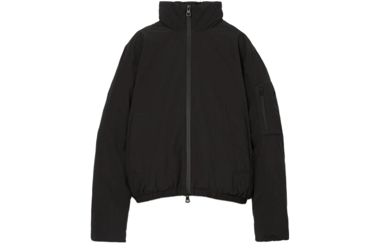 Burberry FW23  Black Solid Color Zip-Up High Collar Casual Jacket. 80713671 圖 2