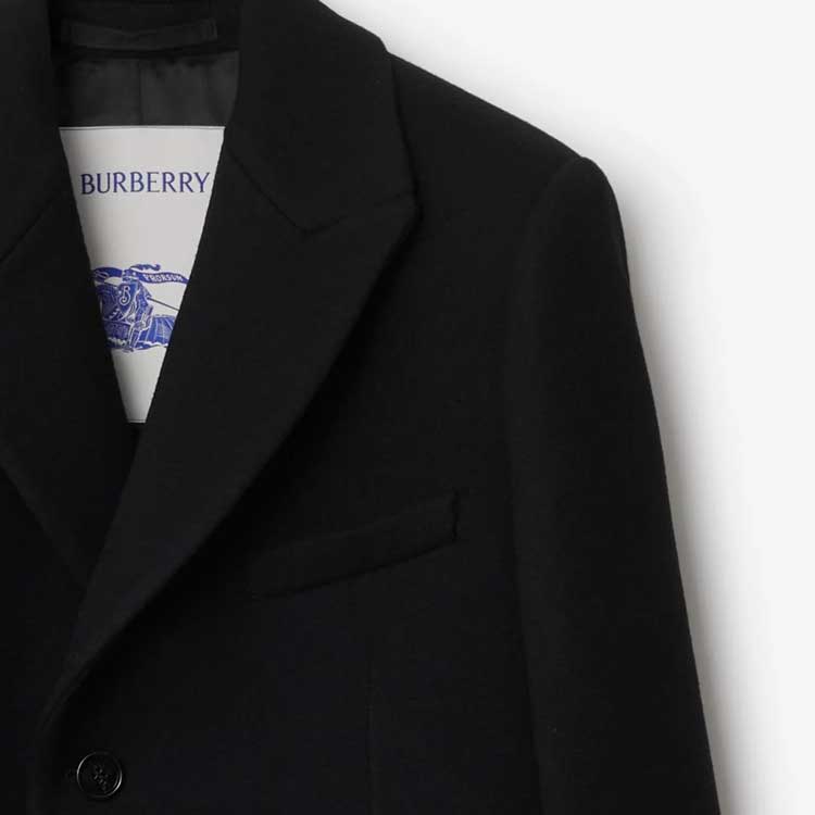 Burberry FW23  Black Solid Mid-Length Single-Breasted Coat 80771791 圖 3