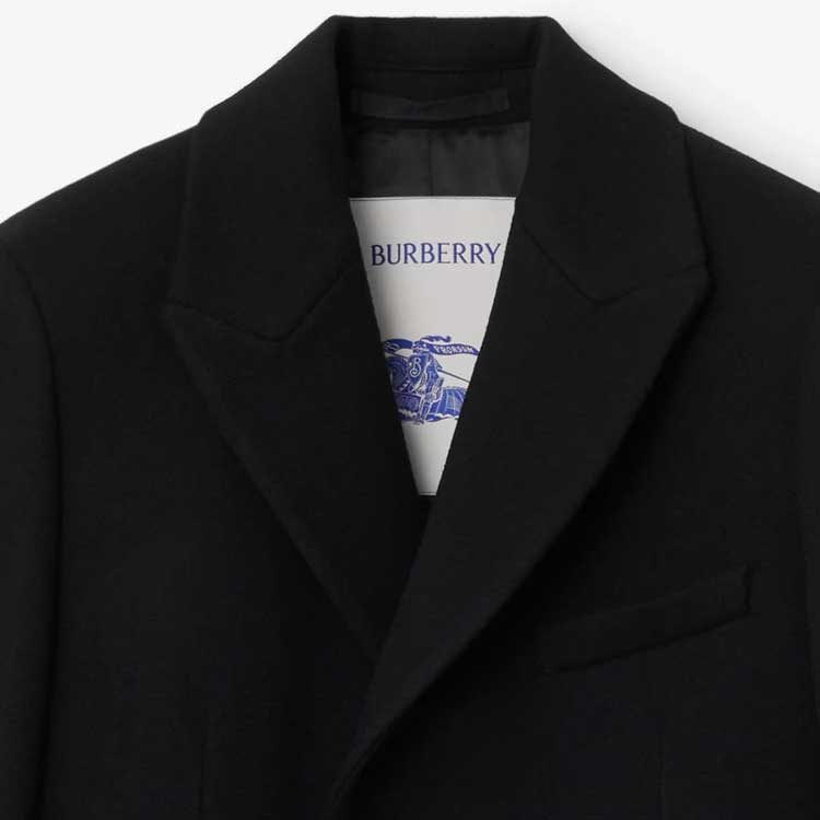 Burberry FW23  Black Solid Mid-Length Single-Breasted Coat 80771791 圖 7