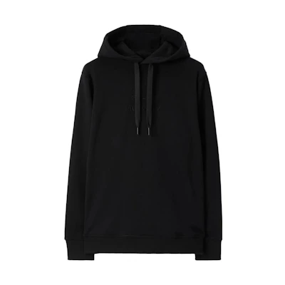 Burberry FW23 Black Solid Pullover Drawstring Long-Sleeve Sweatshirt 80727411
