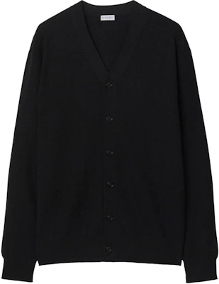 Burberry FW23 Hitam Cardigan Rajut V-Neck Kancing Depan. 80831781 Buy Burberry FW23 Hitam Cardigan Rajut V-Neck Kancing Depan. 80831781